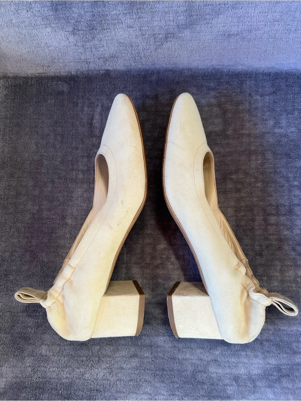 Everlane The Italian Leather Day Heel Bone 6 Women's Elastic Back Comfort